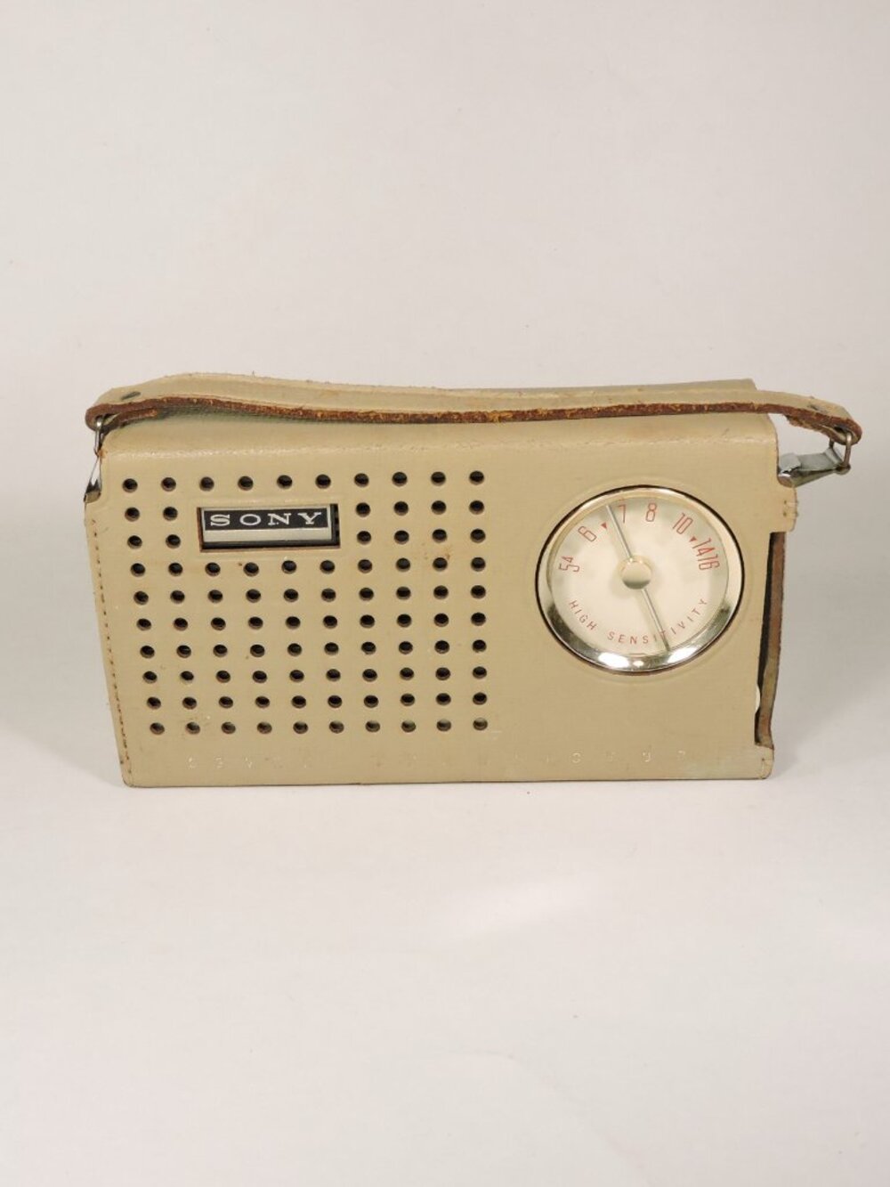 Vintage Sony TR-750 Seven Transistor Radio W/Leather Case - Working 1960's Era